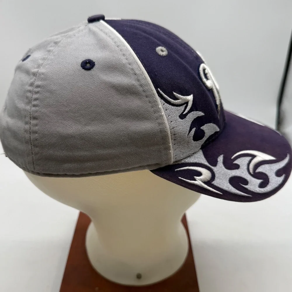 New Era‎ Milwaukee Brewers Youth Hat Navy Gray Tribal Flame MLB Cap Y2K sun fade